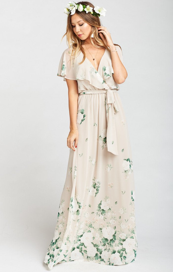 Audrey Floral Maxi Dress for Women - Elegant Summer Dress