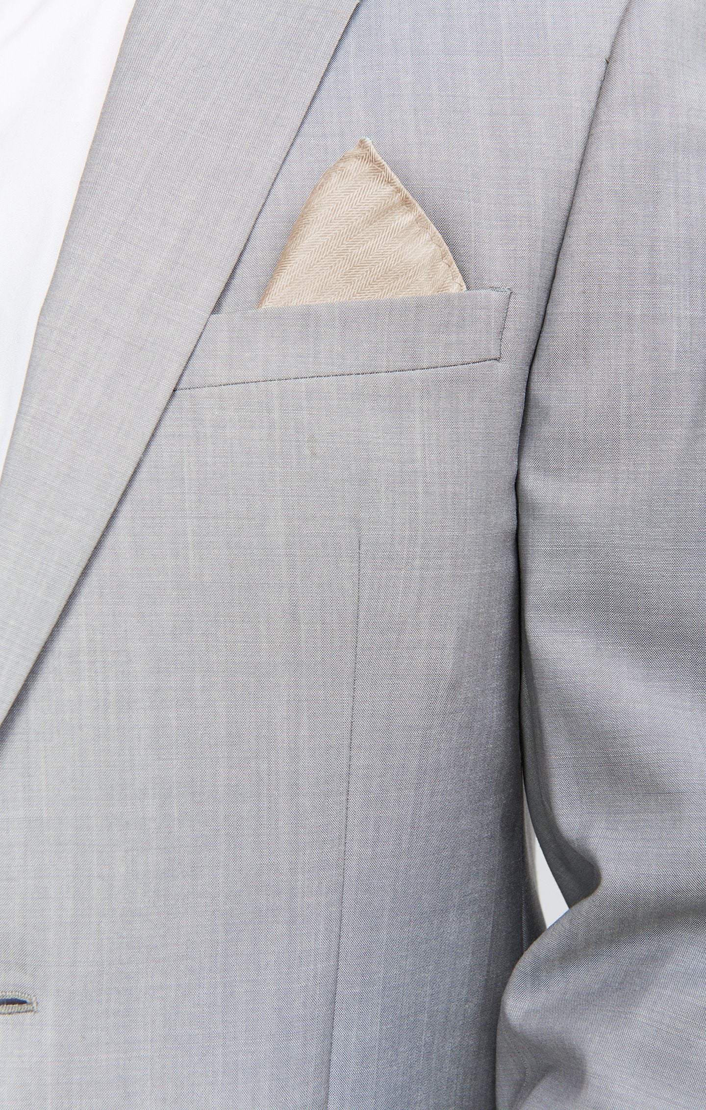 Champagne Solid Sam Pocket Square for Groomsmen & Weddings
