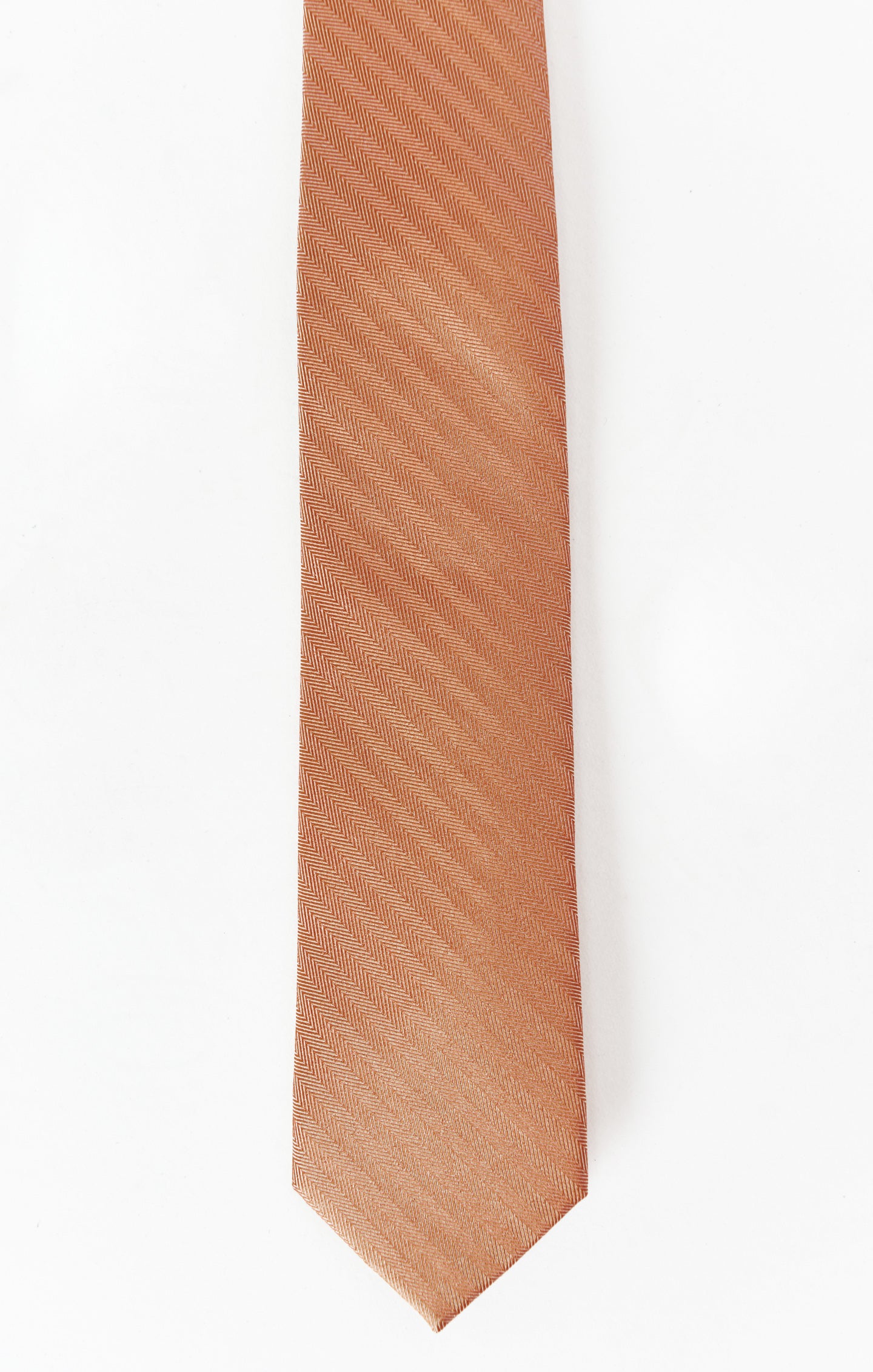 Nico Copper Solid Neck Tie for Groomsmen & Weddings