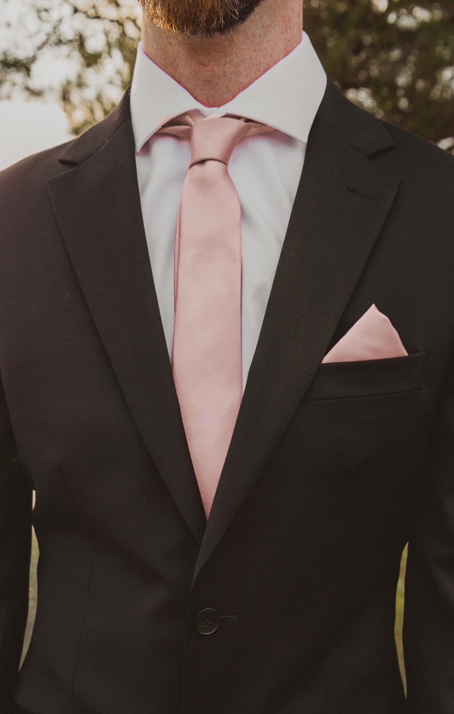 Nico Rose Gold Neck Tie for Weddings & Formal Events
