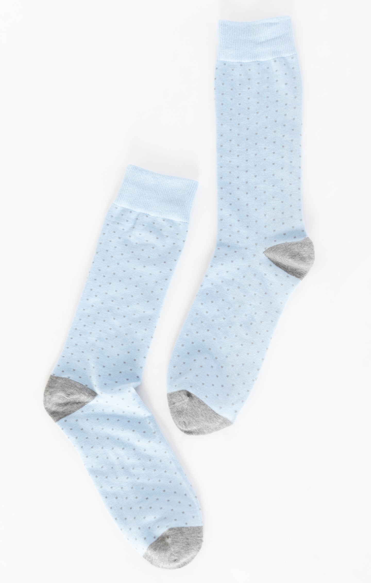 Steel Blue Dots Dress Socks for Groomsmen - Owen Socks