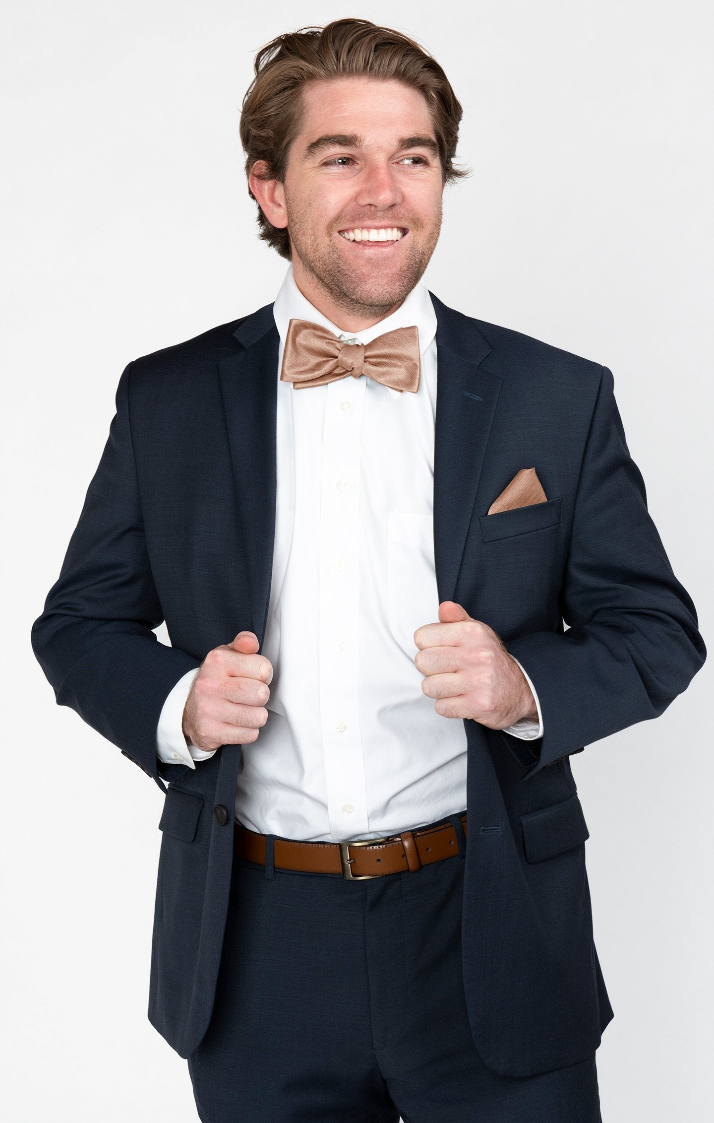 Sam Solid Dune Pocket Square for Men - Stylish Wedding Accessory