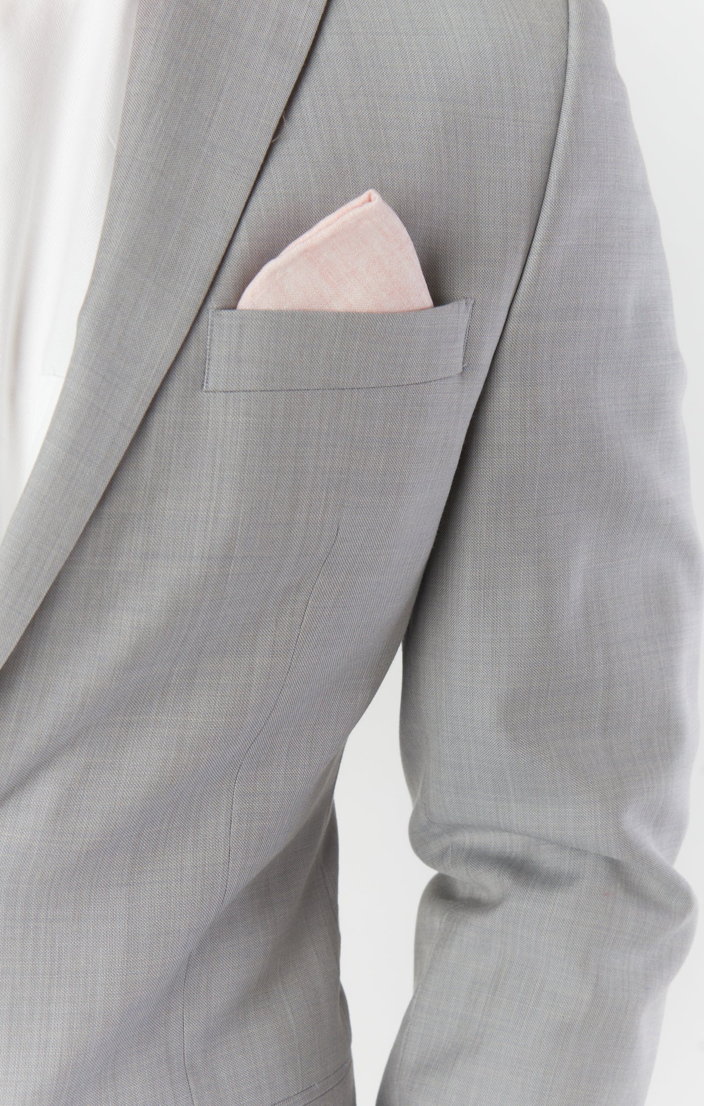 Dusty Blush Linen Pocket Square – Sam Handkerchief for Weddings