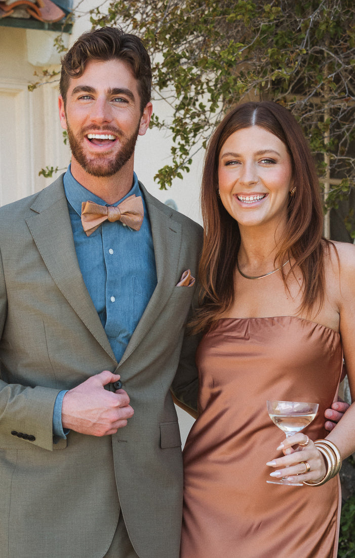 Men's Copper Josh Bow Tie for Weddings & Formal Events