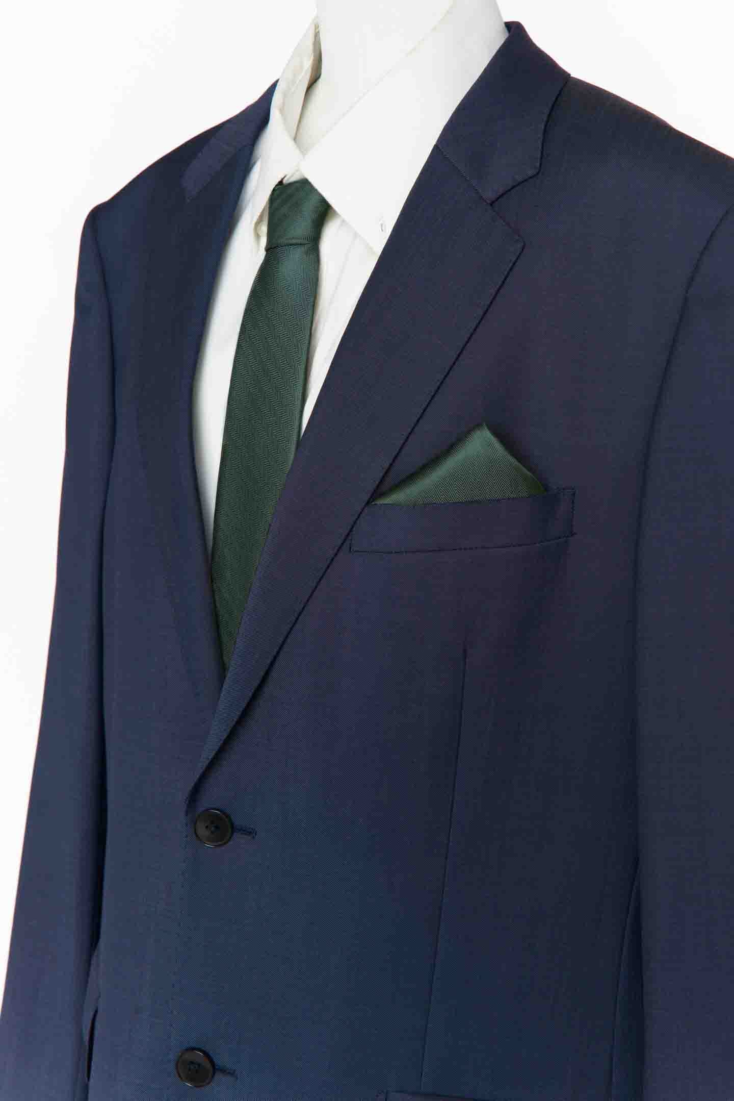 Emerald Green Sam Pocket Square for Men - Solid Silk Accessory