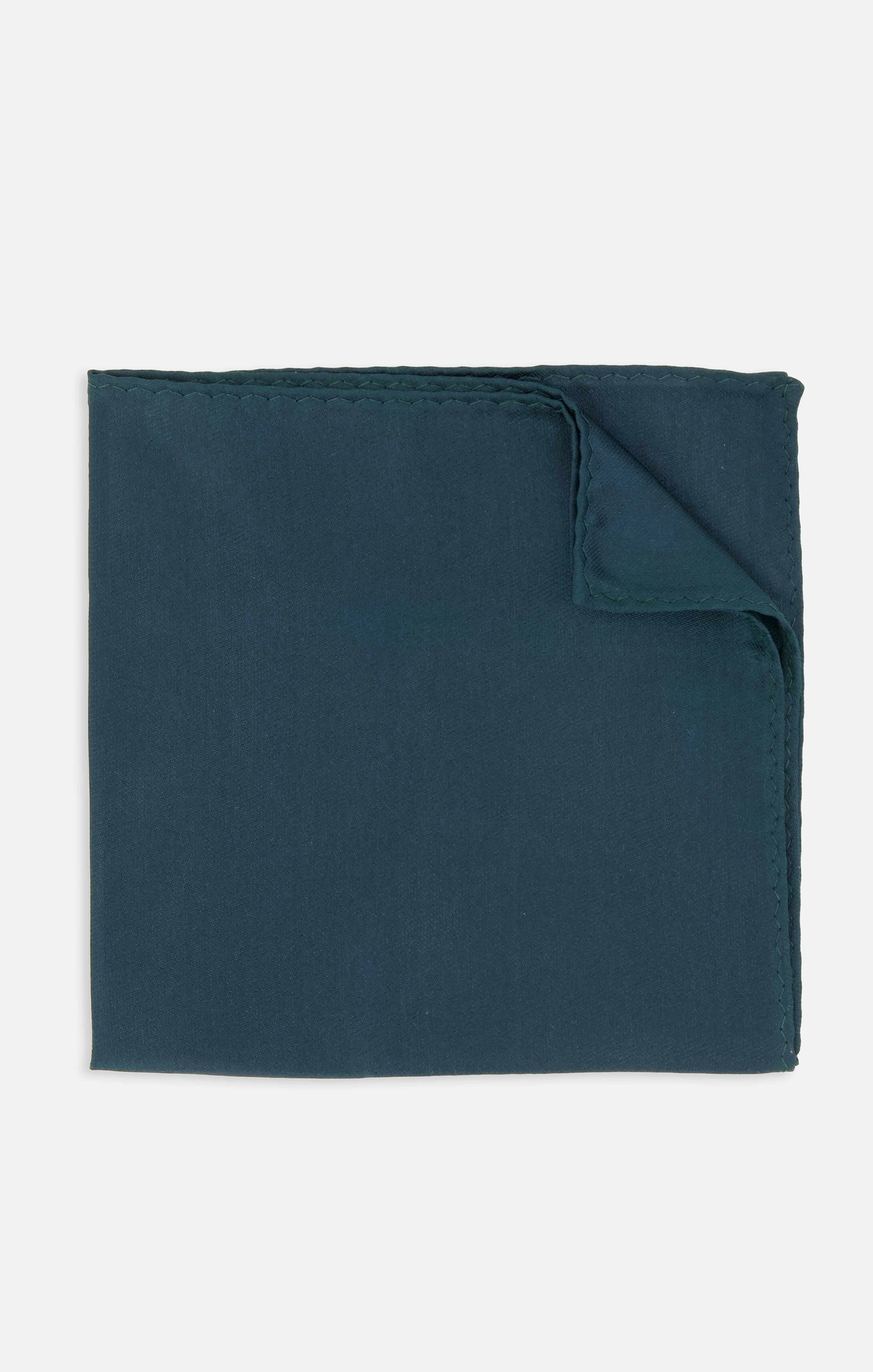 Emerald Green Sam Pocket Square for Men - Solid Silk Accessory