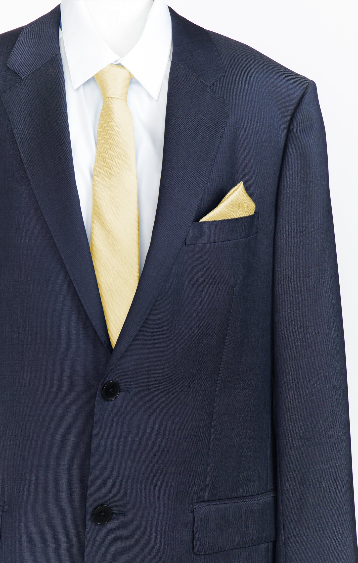 Pale Yellow Sam Pocket Square for Formal Wear & Weddings