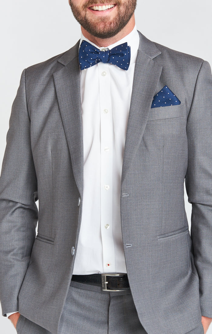 Men's Navy Polka Dot Bow Tie - Josh Formal Accessory for Weddings