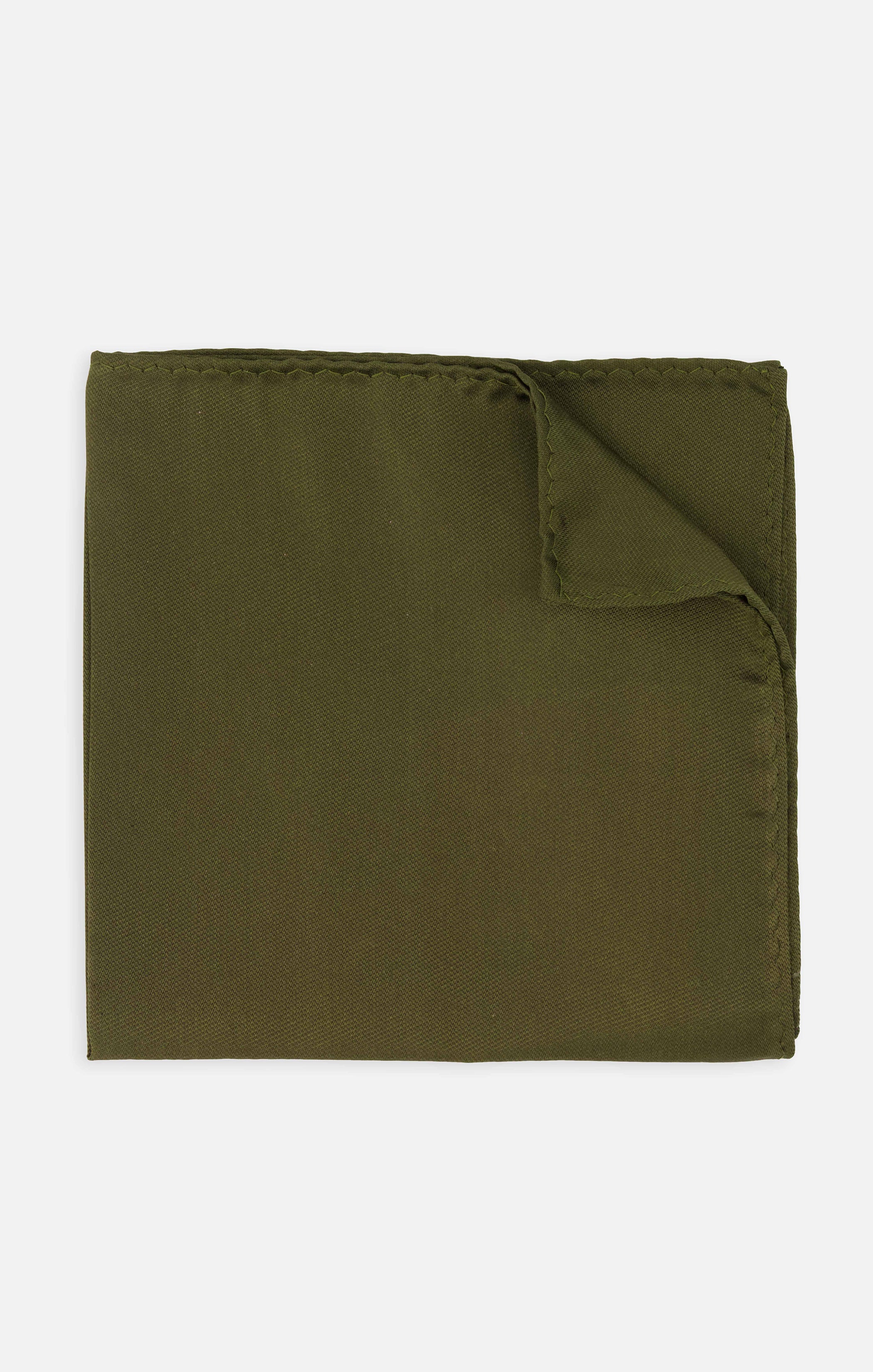 Sam Solid Olive Pocket Square for Men - Wedding & Formal Accessory