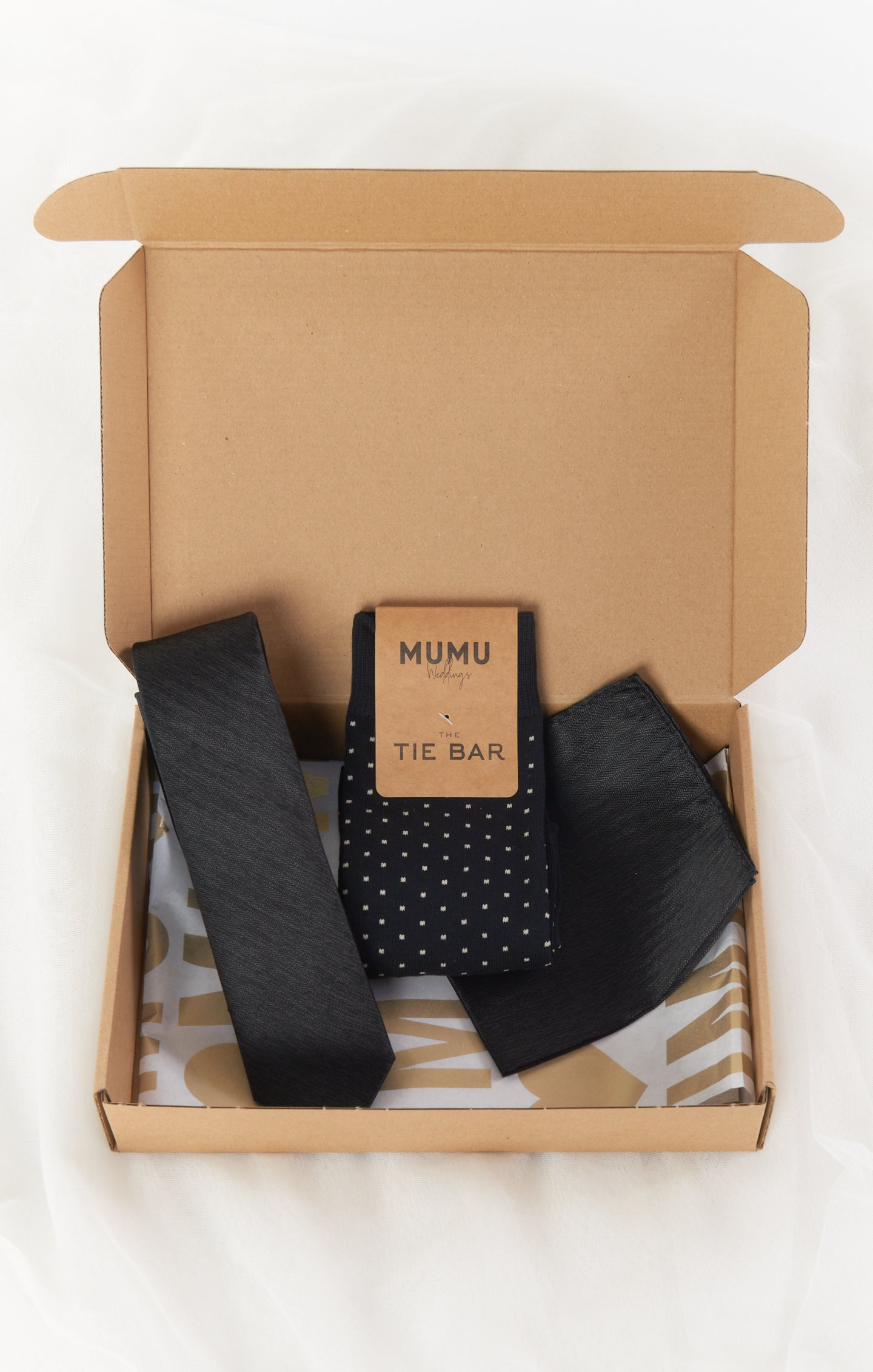 Groomsmen Gift Set with Tie, Pocket Square & Socks