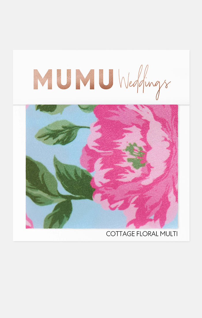 Bridesmaid Fabric Swatch - Cottage Floral Multi by Mumu Wedding