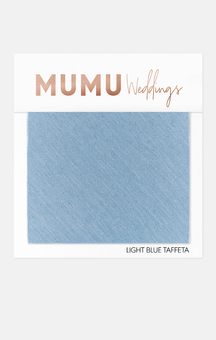 Bridesmaid Fabric Swatch - Light Blue Taffeta by Mumu Wedding