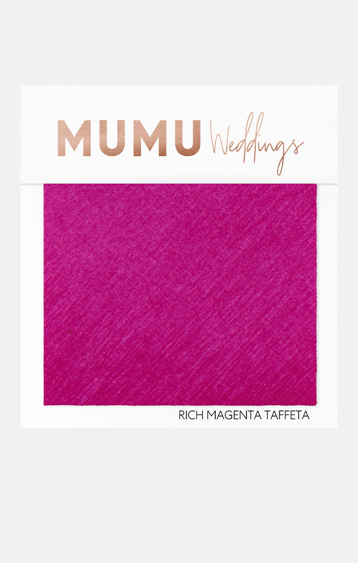 Bridesmaid Fabric Swatch - Rich Magenta Taffeta by Mumu Wedding