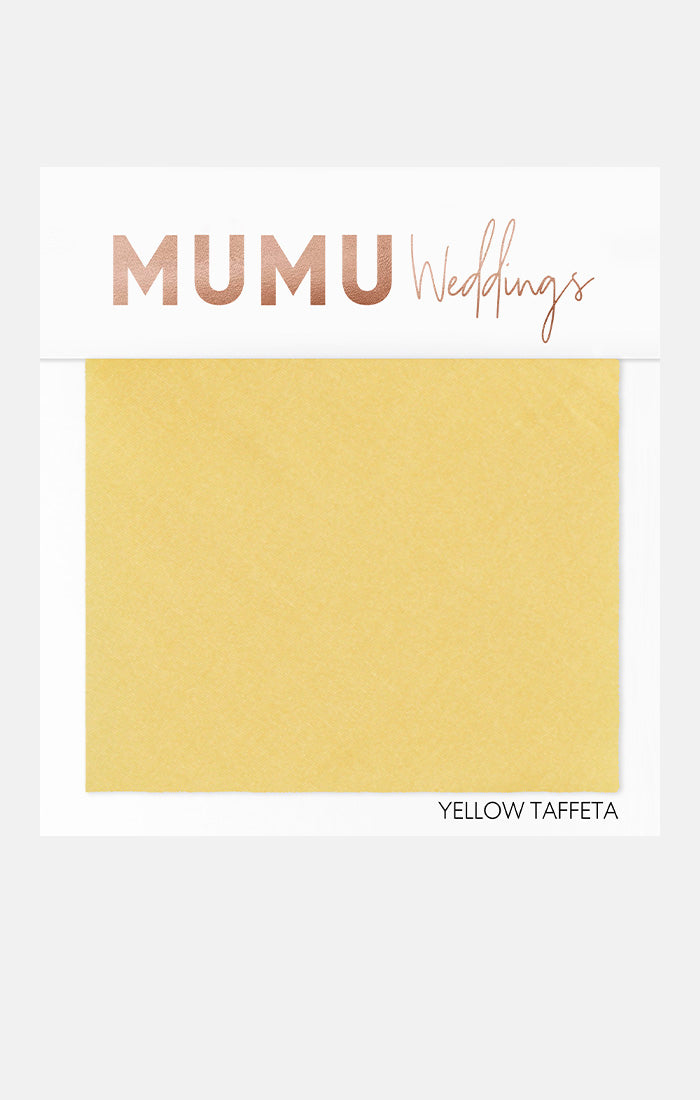 Bridesmaid Dress Fabric Swatch - Yellow Taffeta by Mumu Wedding