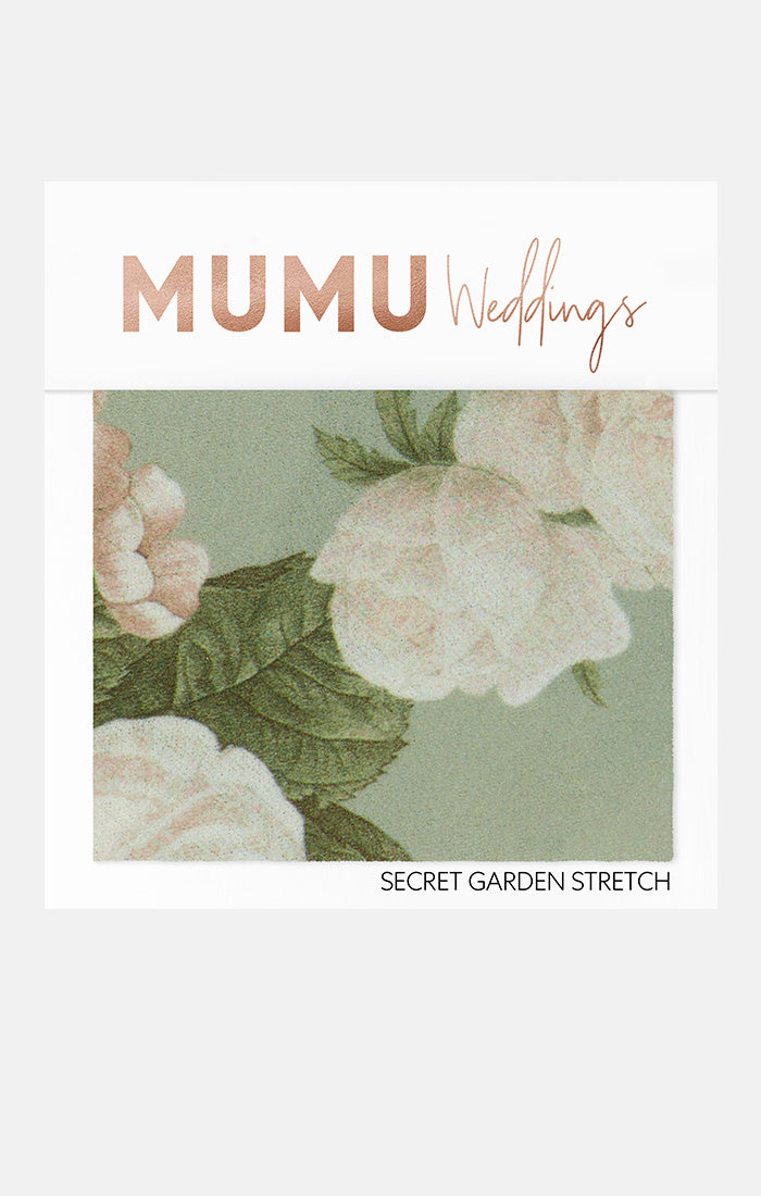 Bridesmaid Fabric Swatch - Secret Garden Stretch by Mumu Wedding