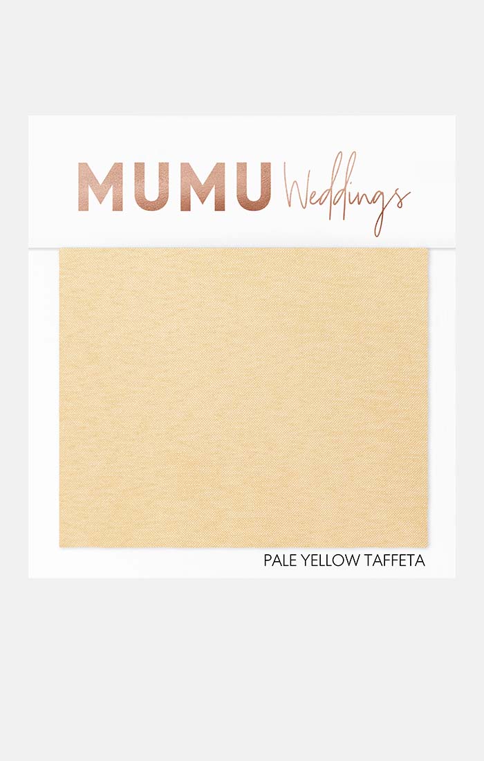 Bridesmaid Dress Fabric Swatch - Pale Yellow Taffeta by Mumu Wedding
