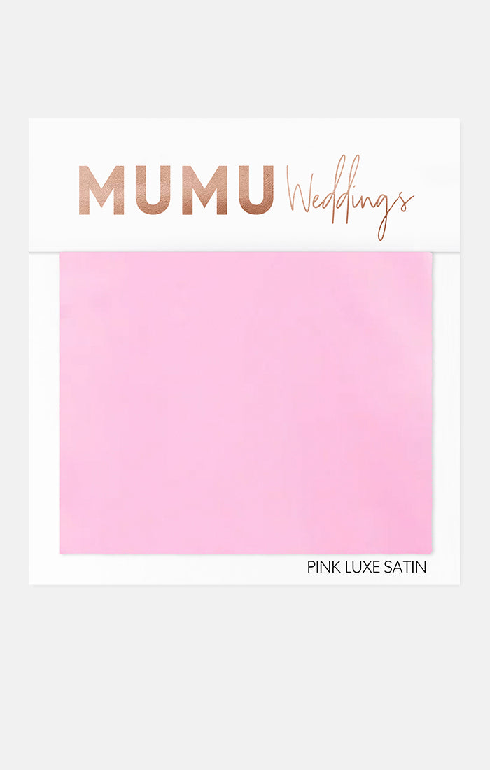 Bridesmaid Dress Fabric Swatch - Pink Luxe Satin by Mumu Wedding