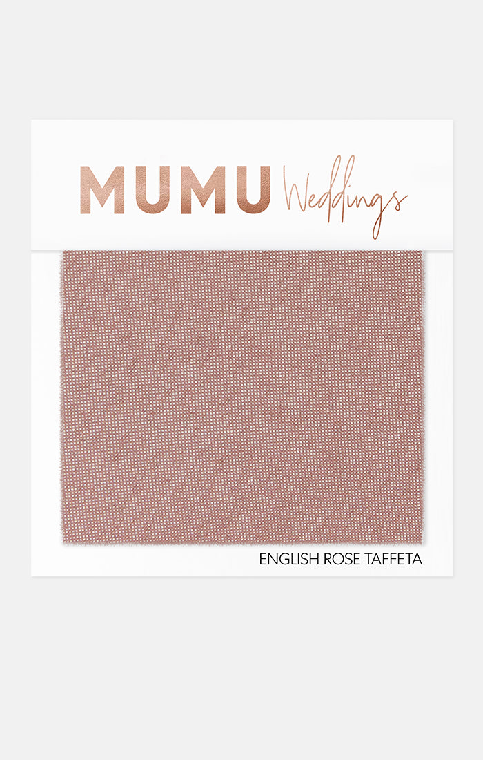 Bridesmaid Fabric Swatch - English Rose Taffeta by Mumu Wedding