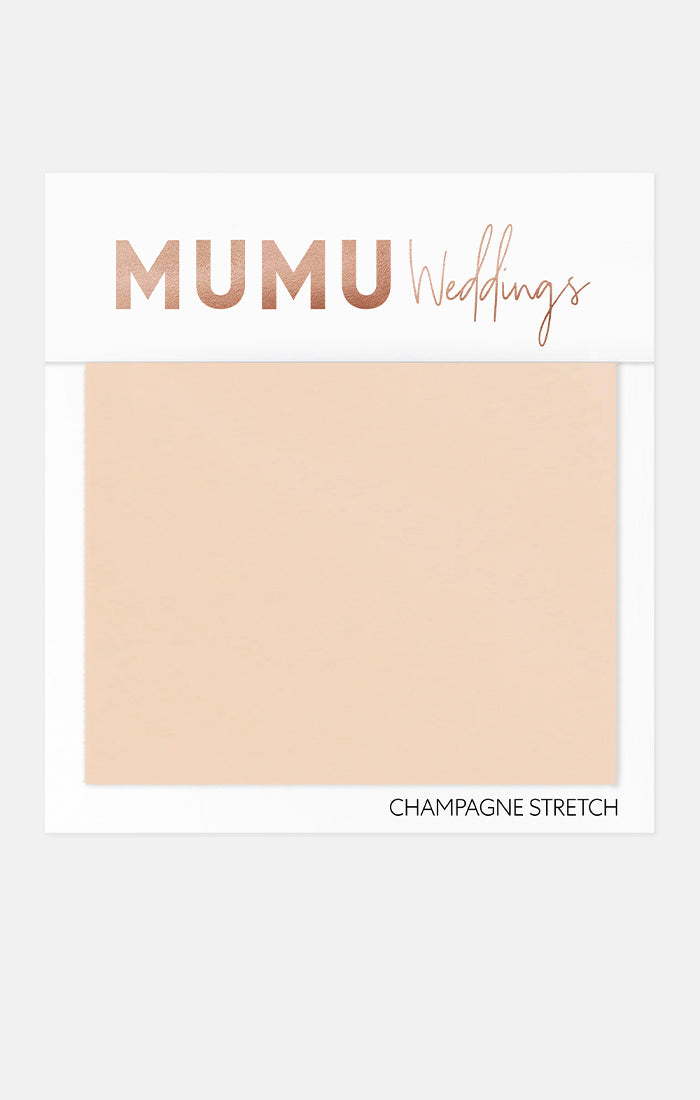 Bridesmaid Fabric Swatch - Champagne Stretch for Wedding Colors
