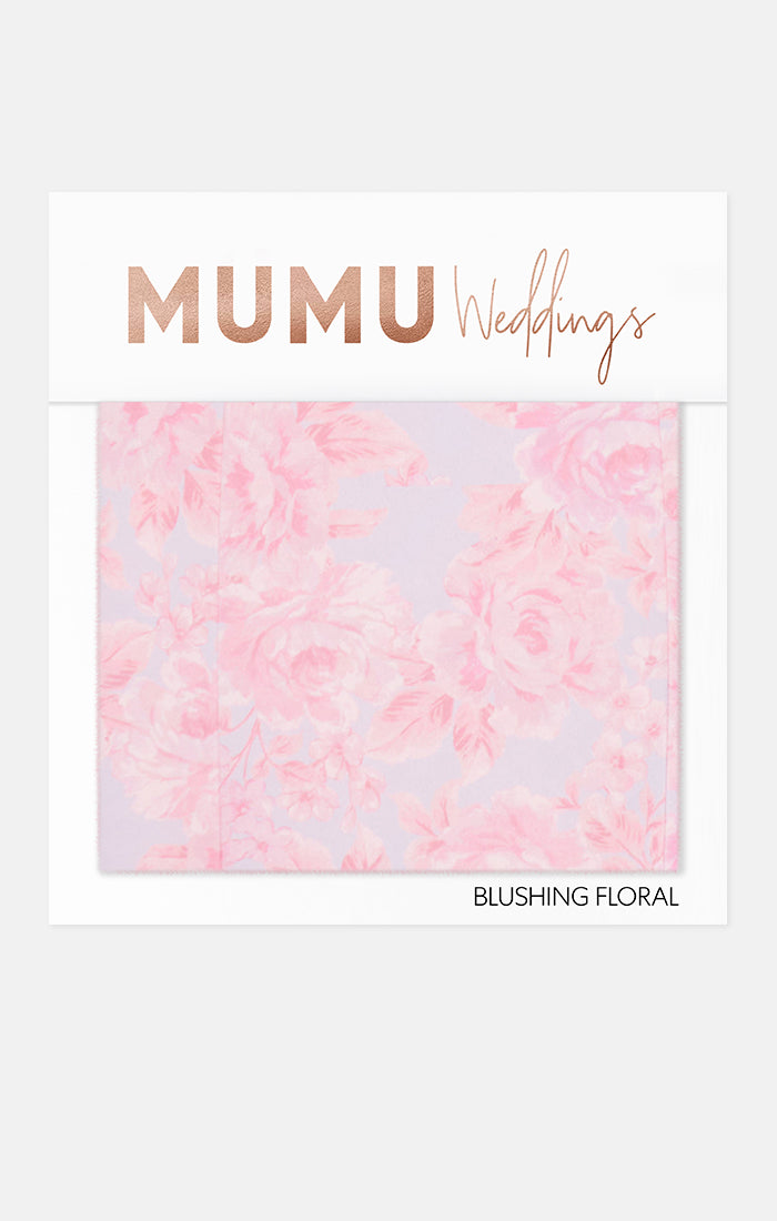 Bridesmaid Fabric Swatch - Blushing Floral by Mumu Wedding
