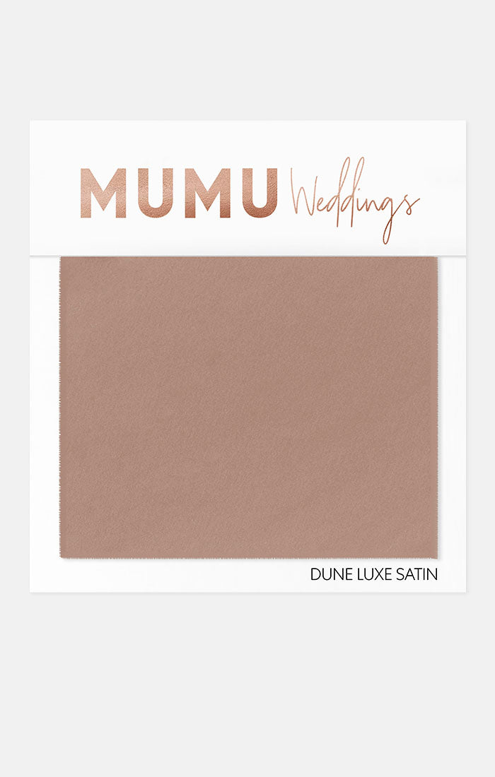 Bridesmaid Fabric Swatch - Dune Luxe Satin for Wedding Colors