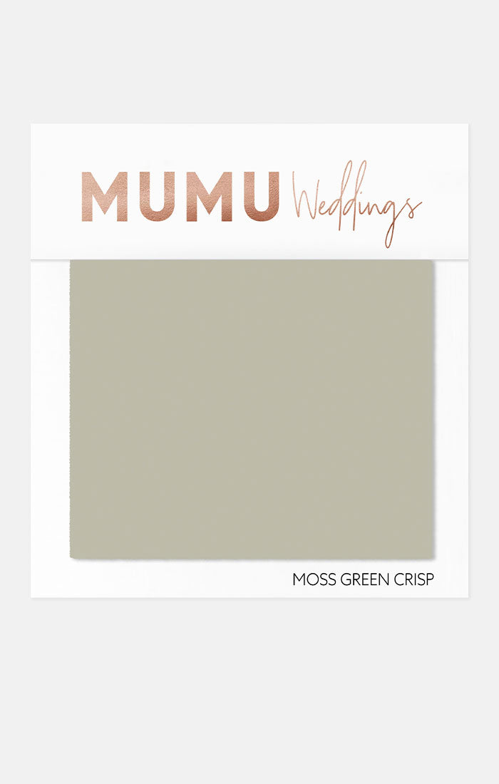 Bridesmaid Fabric Swatch - Moss Green Crisp by Mumu Wedding