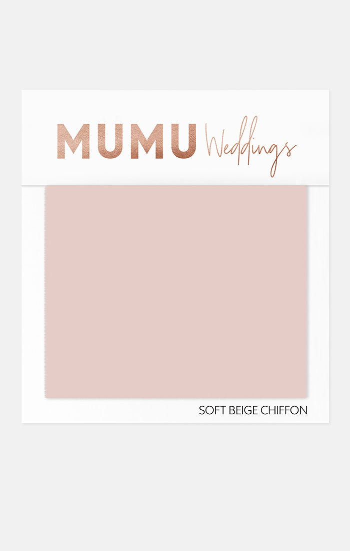 Soft Beige Chiffon Bridesmaid Fabric Swatch | Mumu Wedding