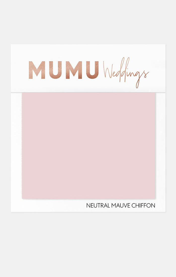 Bridesmaid Chiffon Fabric Swatch in Neutral Mauve | Mumu Wedding