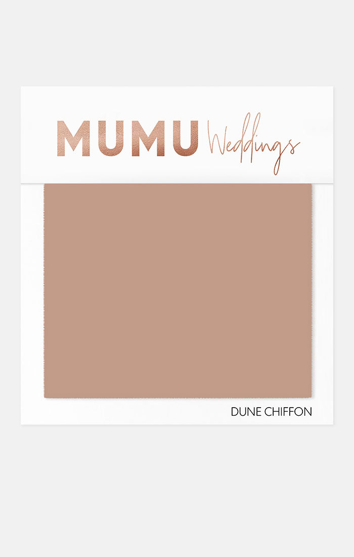Bridesmaid Fabric Swatch - Dune Chiffon by Mumu Wedding