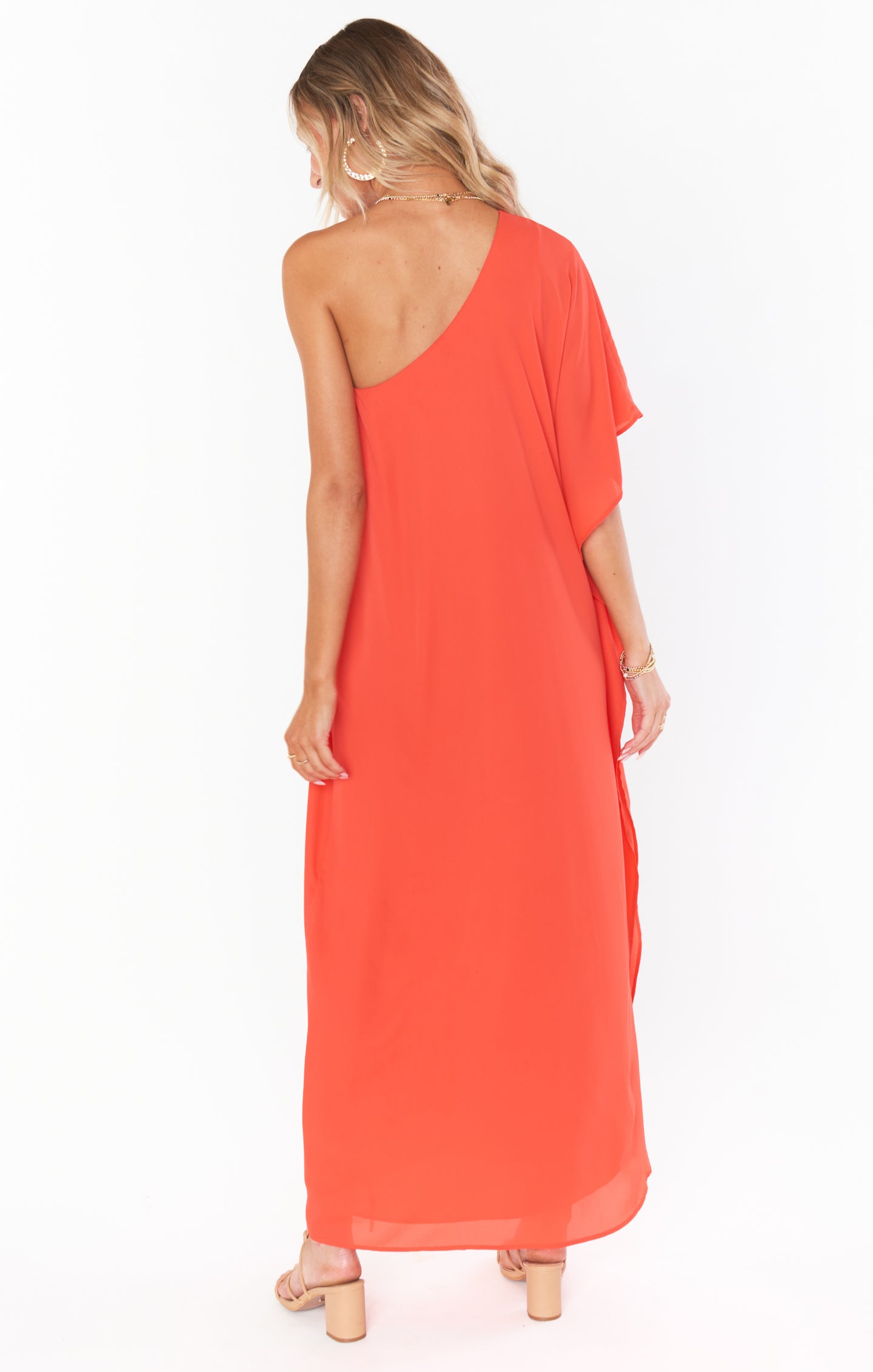 Tropez Maxi One Shoulder Red Dress - Beach Cover Up & Event Wear