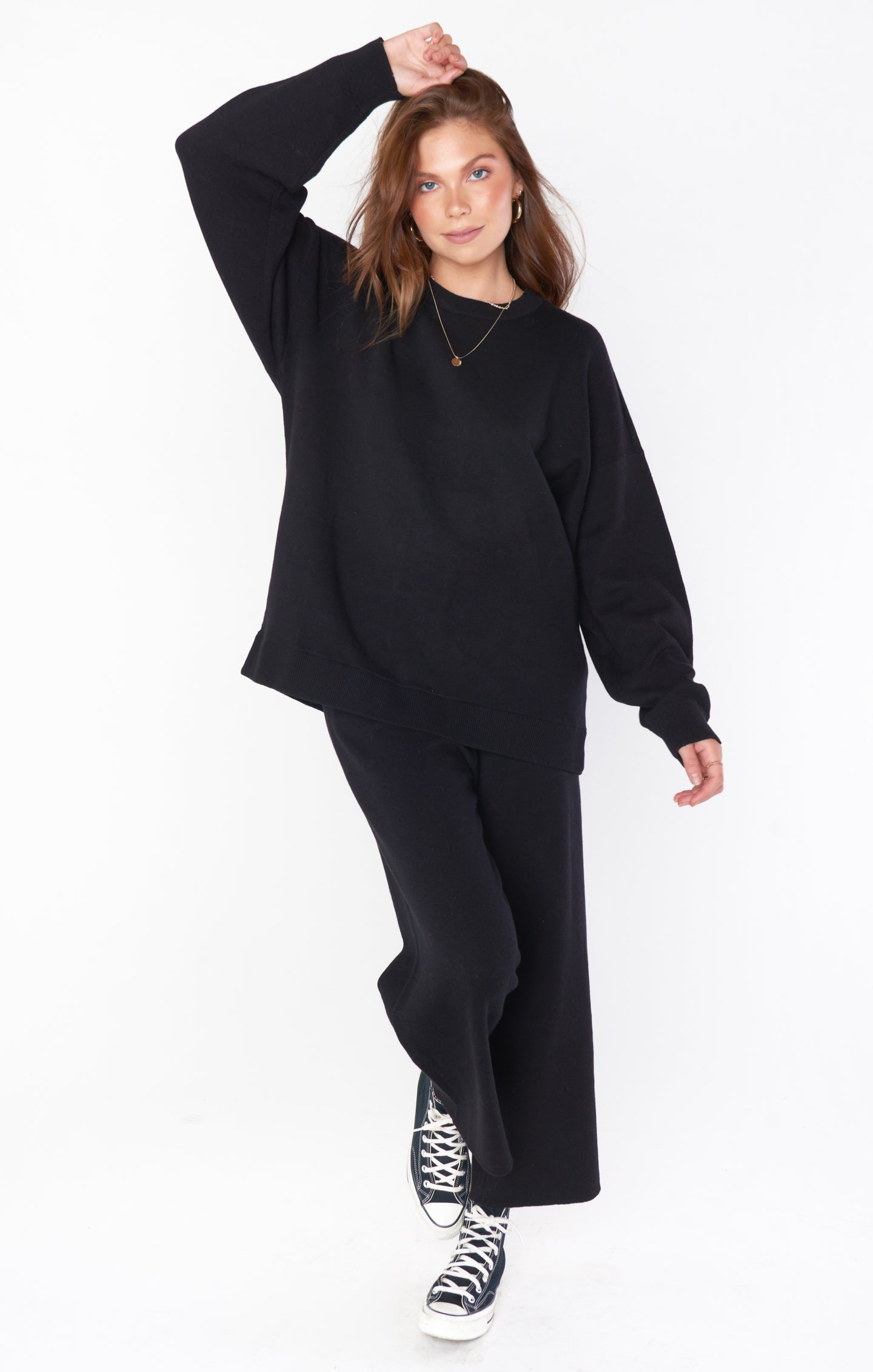 Samson Black Knit Lounge Pants for Women - Soft & Cozy Culotte Style