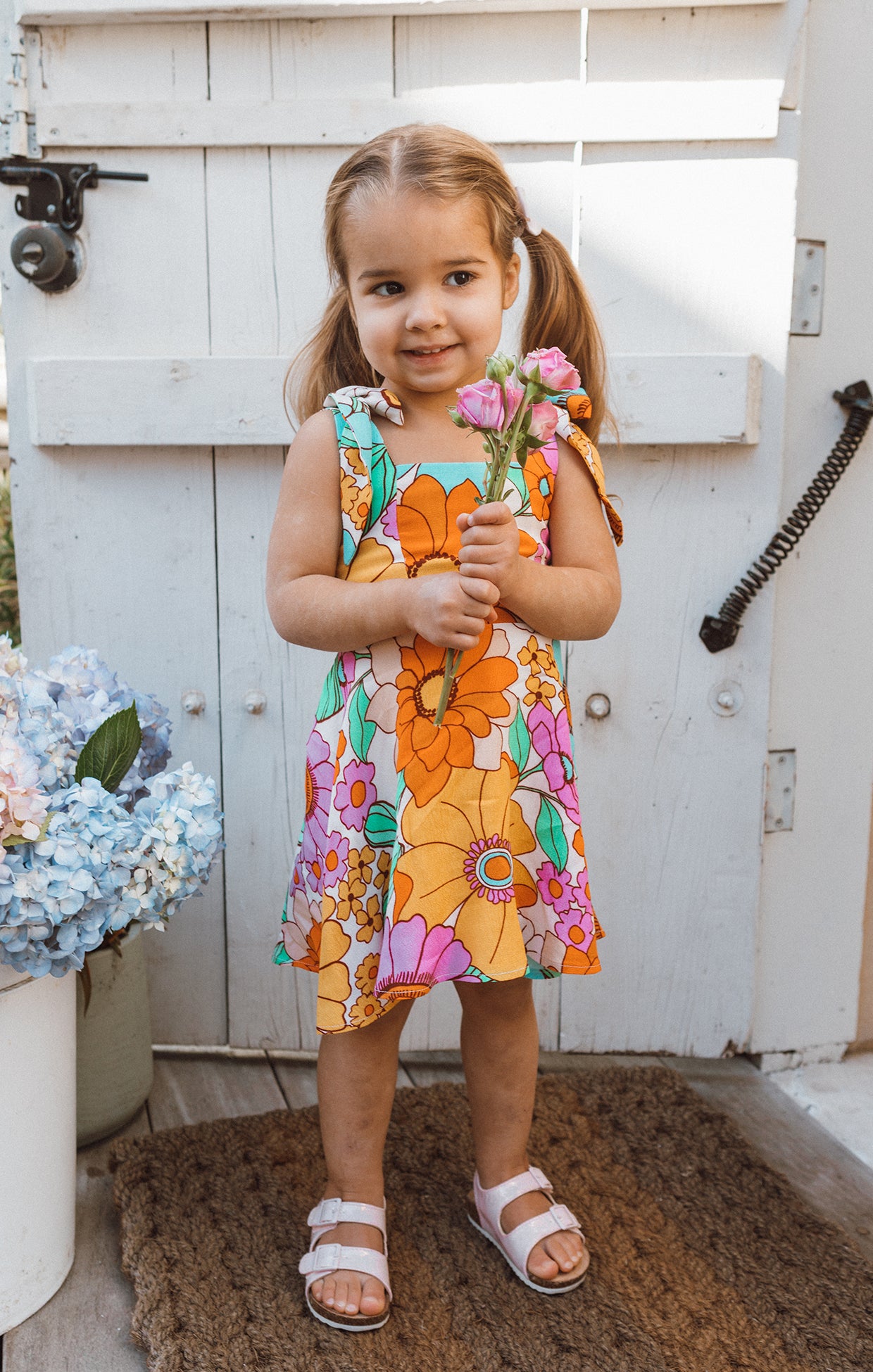 Little Claire Floral Smocked Mini Dress for Toddlers
