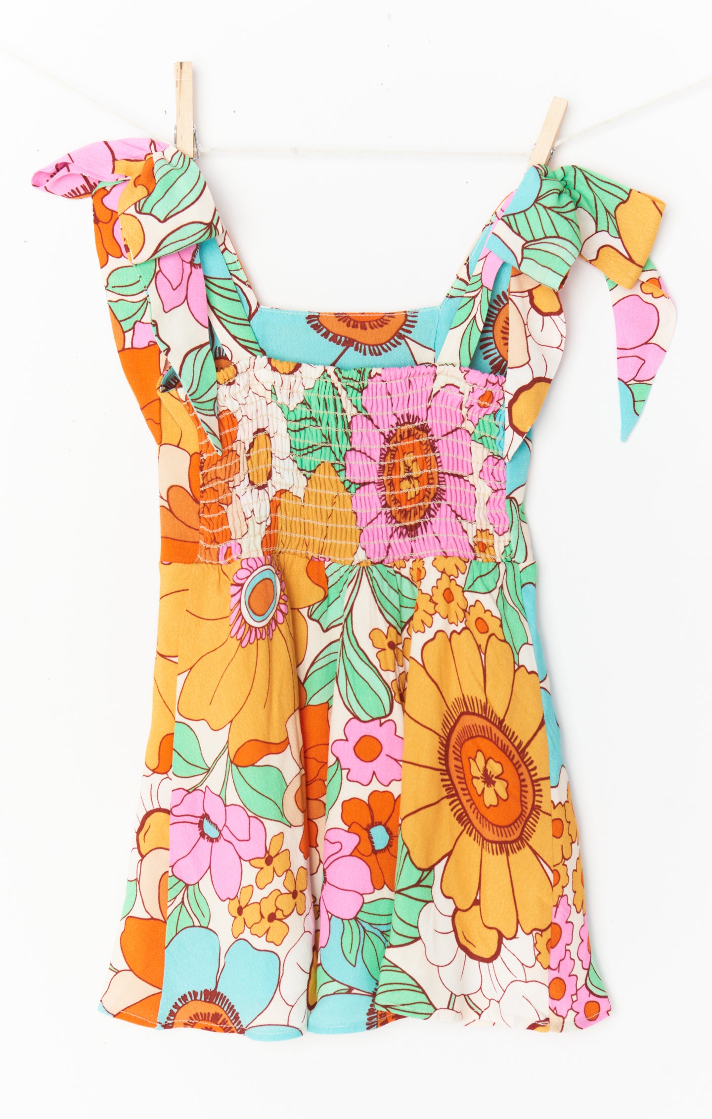 Little Claire Floral Smocked Mini Dress for Toddlers