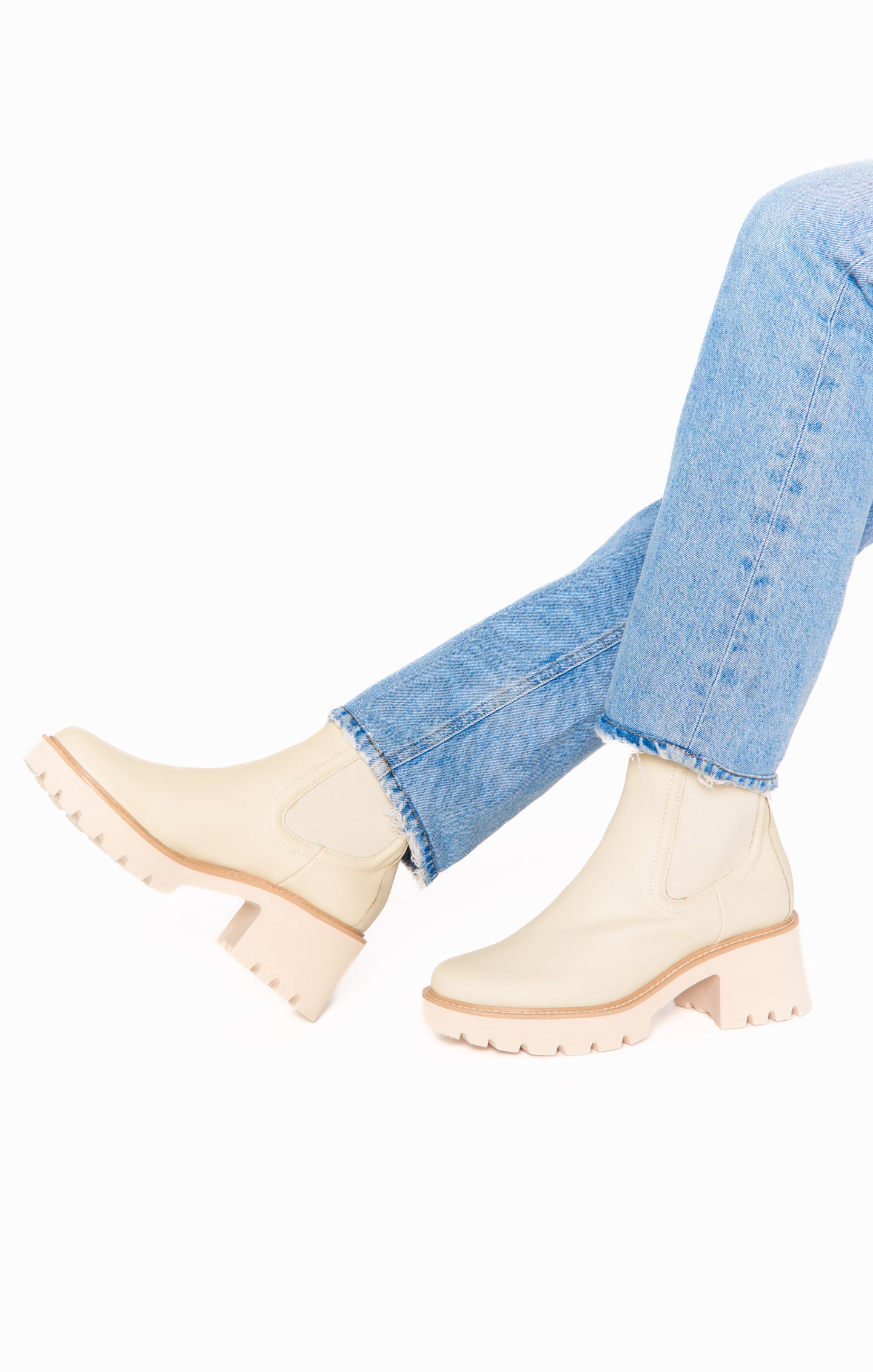 Dolce Vita Hawk Waterproof Bootie in Ivory for Outdoor Adventures