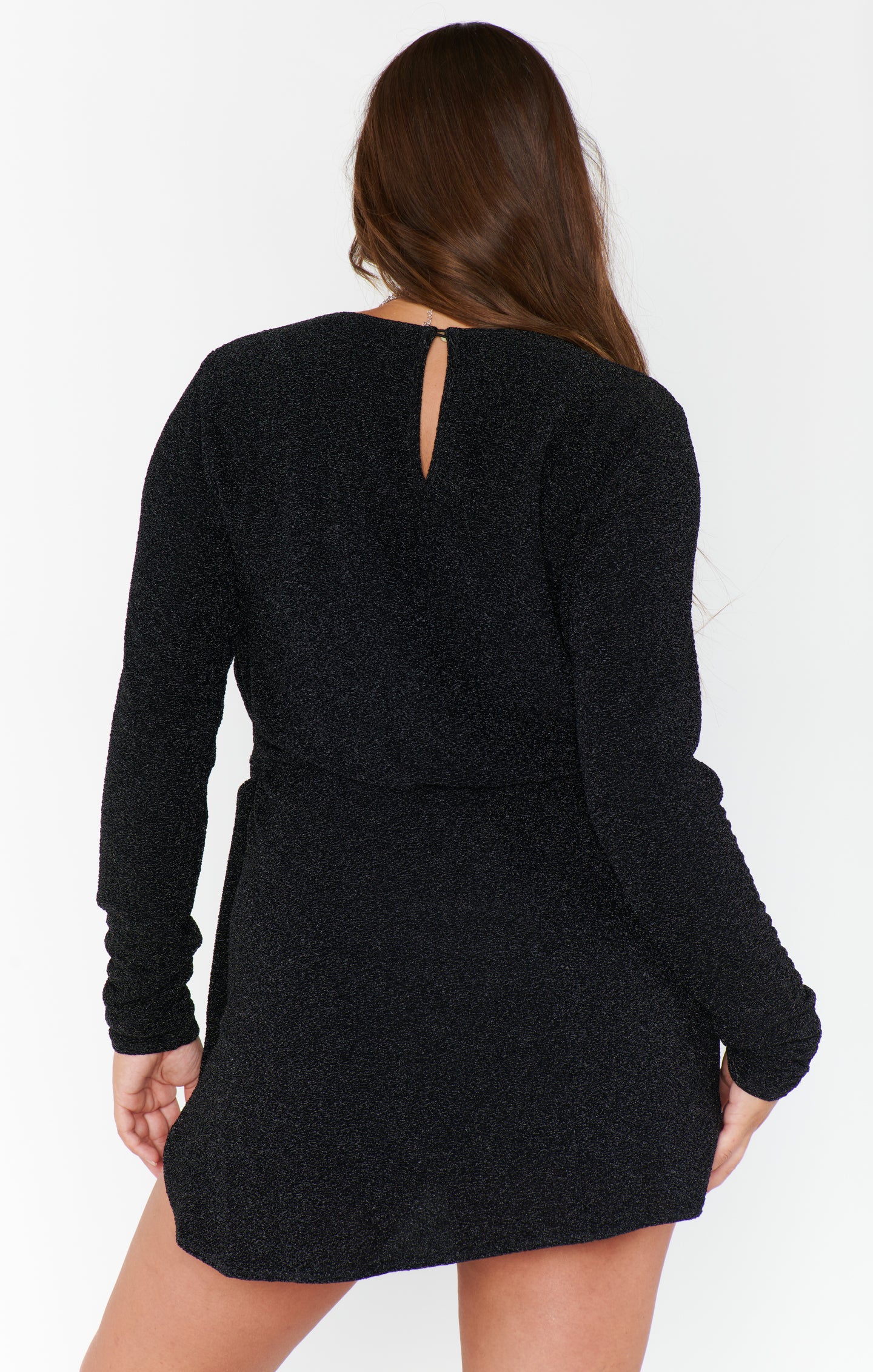 Black Shimmy Shine Stage Skort Mini Dress