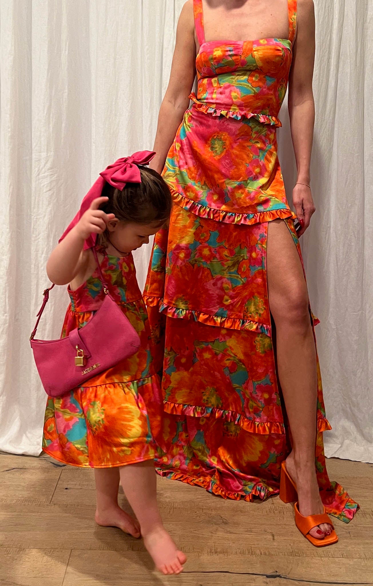 Miss Malibu Floral Ruffle Dress for Girls - Smocked Back