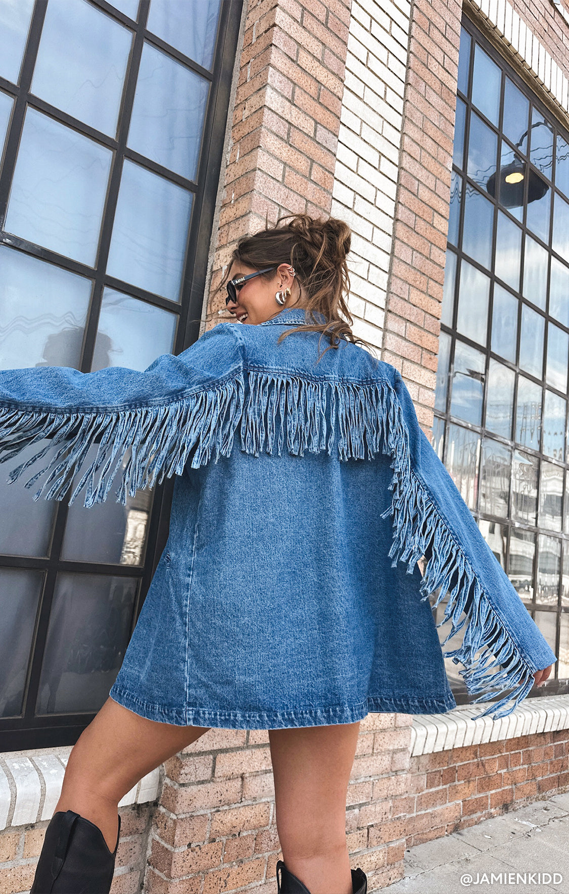 Sierra Fringe Jacket for Women - Blue Indigo Cowgirl Style