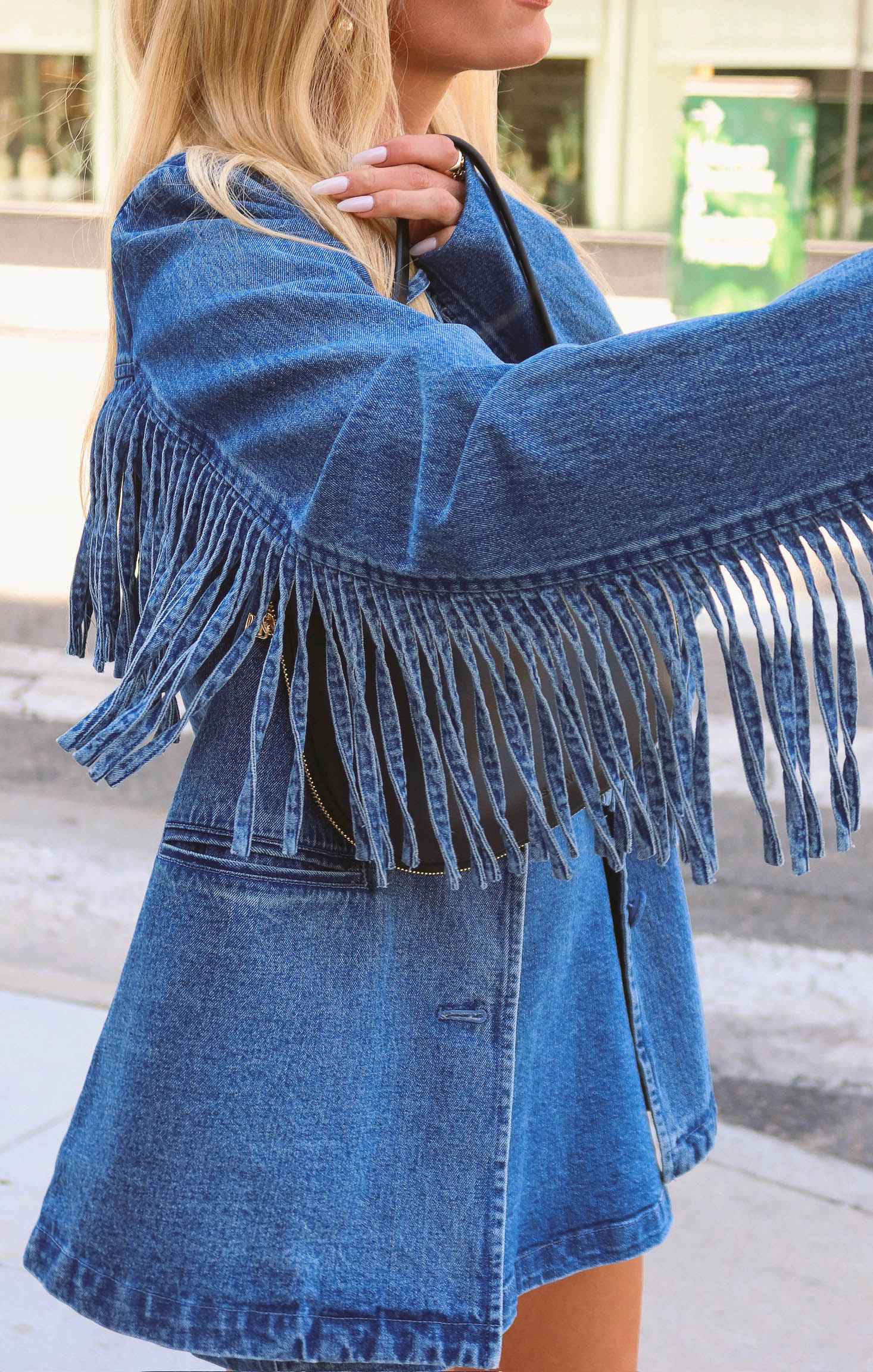 Sierra Fringe Jacket for Women - Blue Indigo Cowgirl Style