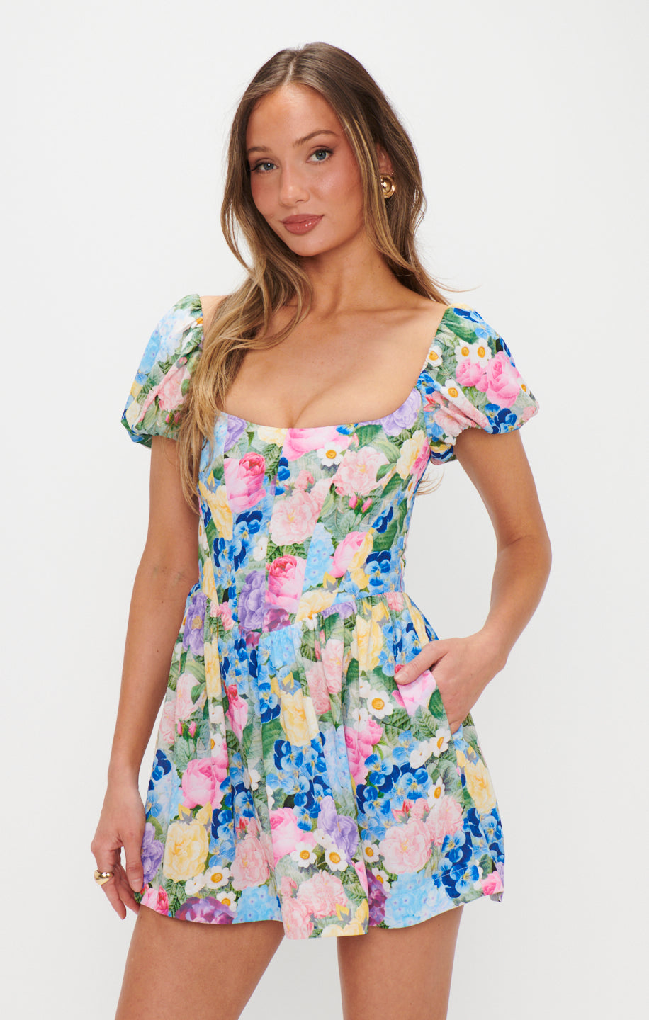 Retro Sylvia Skort Dress with Pockets & Built-In Shorts