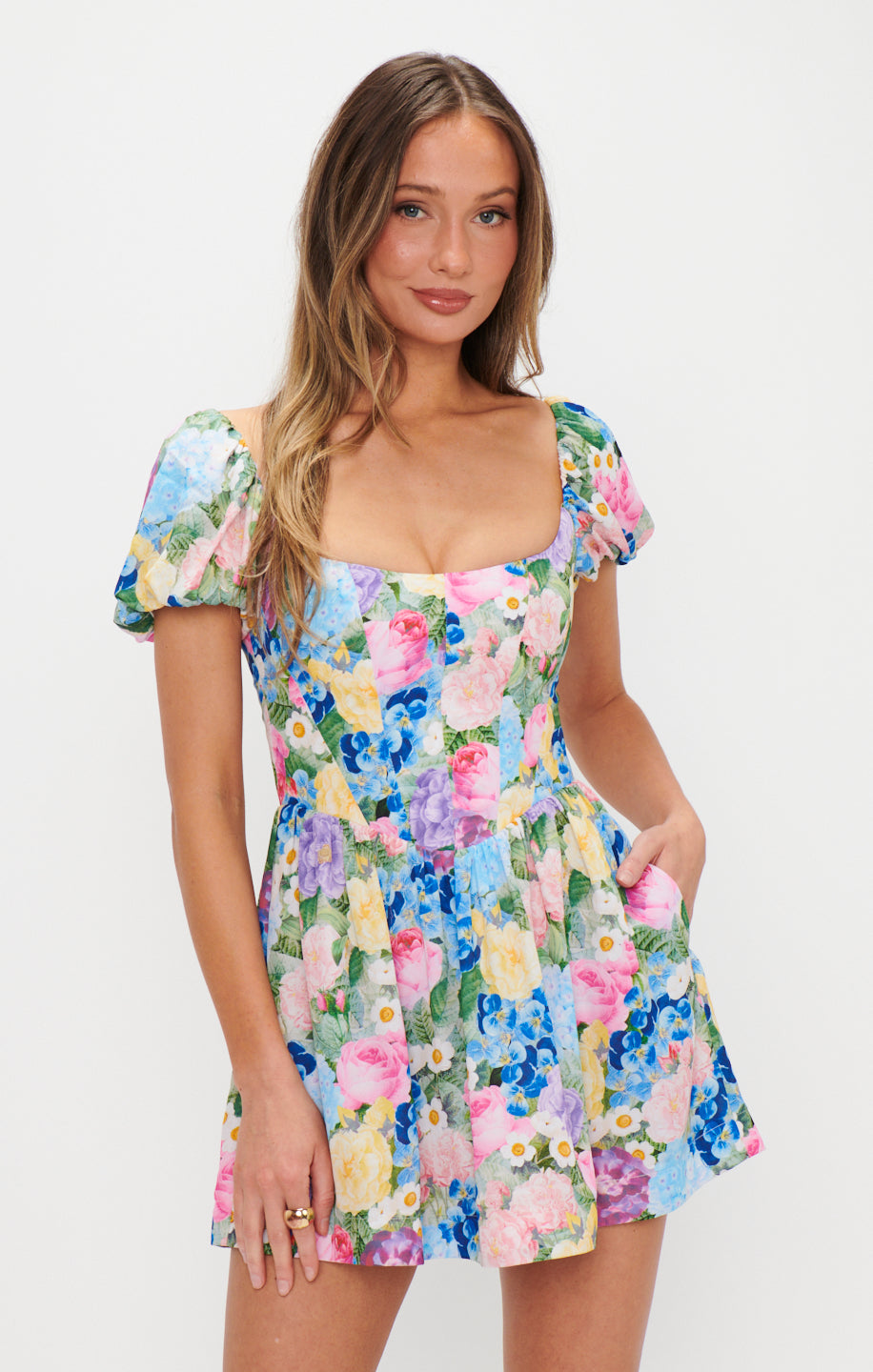 Retro Sylvia Skort Dress with Pockets & Built-In Shorts