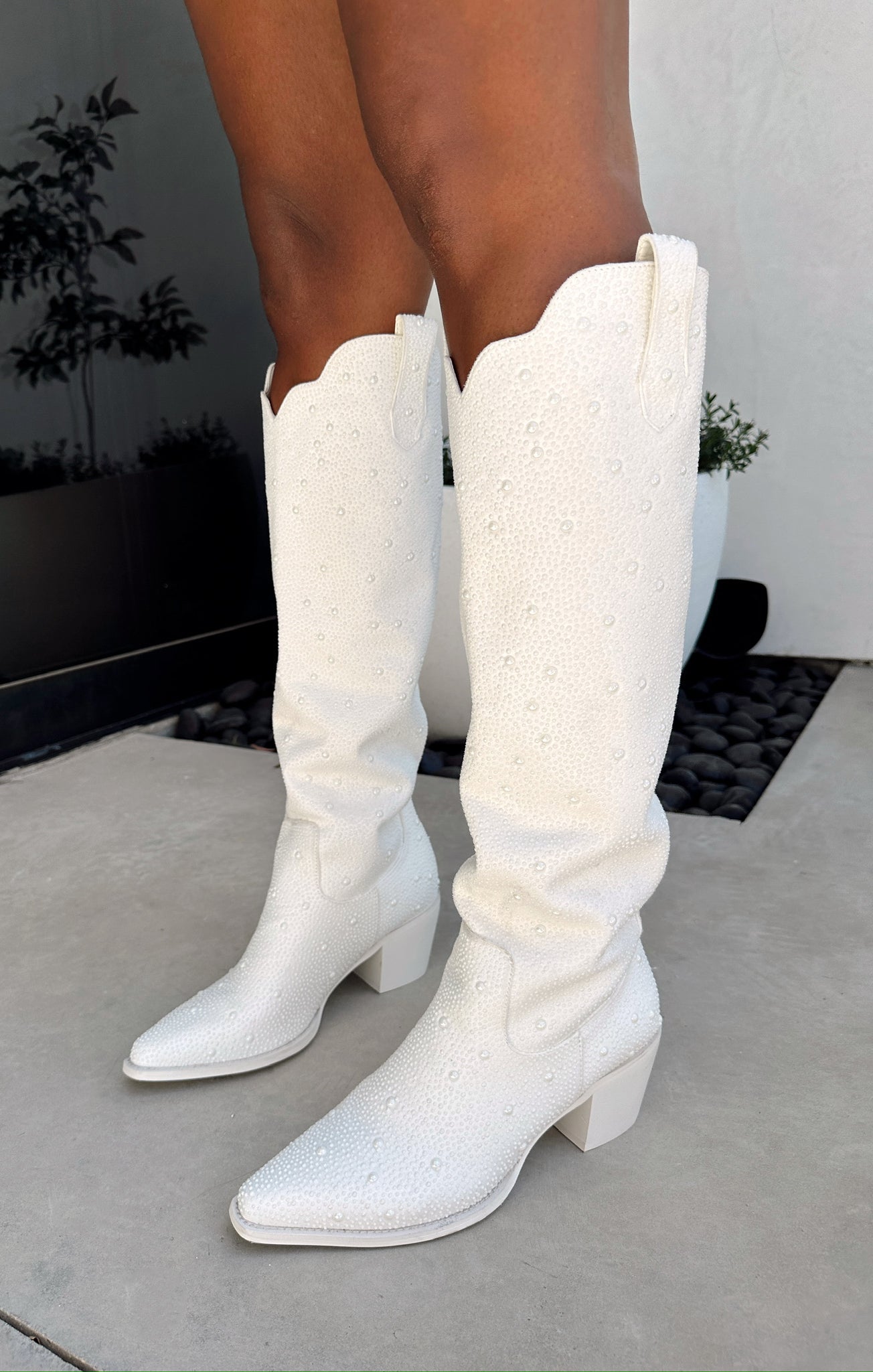 Mumu x Billini Pia Pearl Western Boots for Bachelorette Parties
