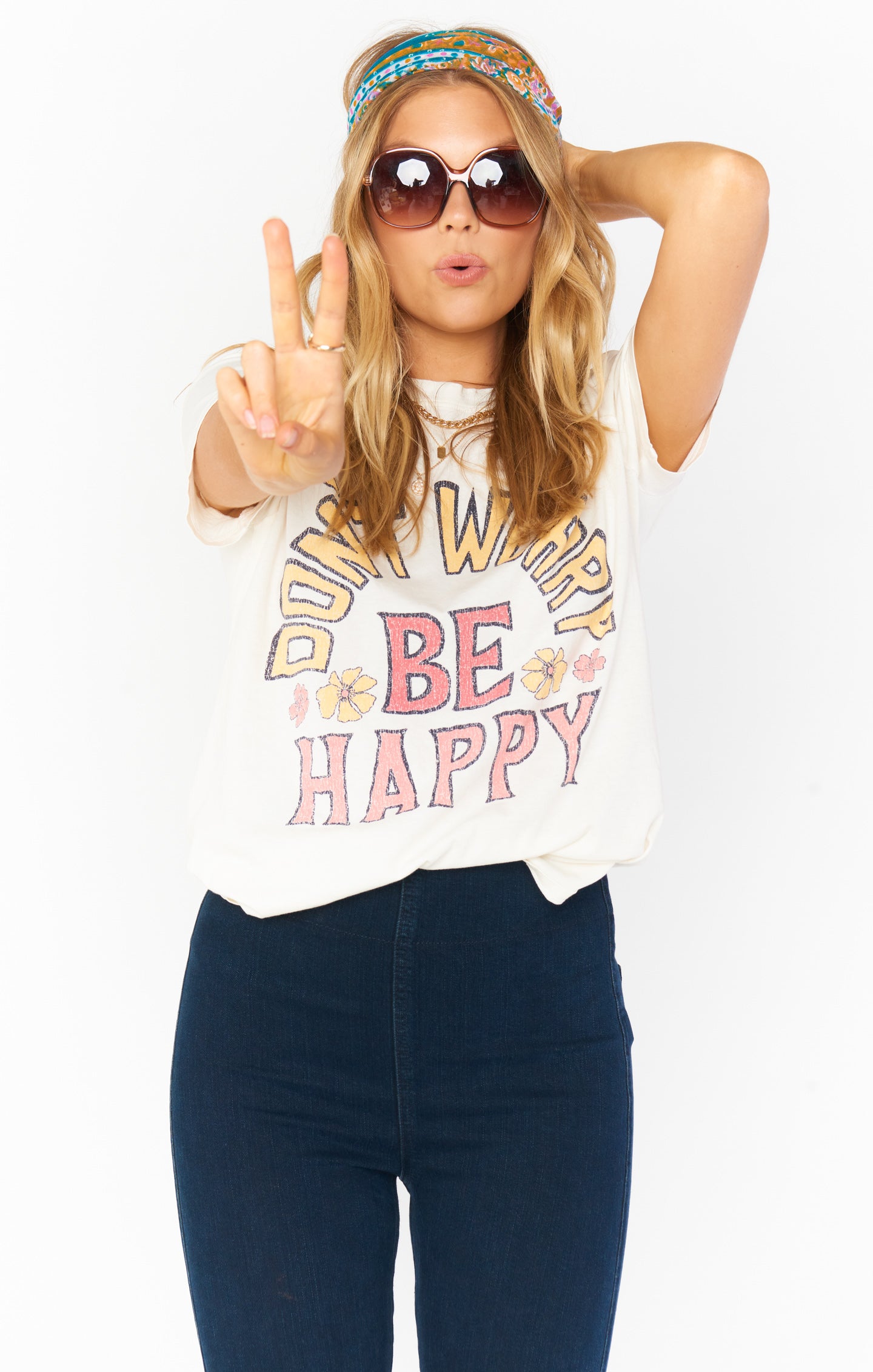 Thomas Be Happy Graphic Tee - Lightweight Cotton Scoop Neck Top