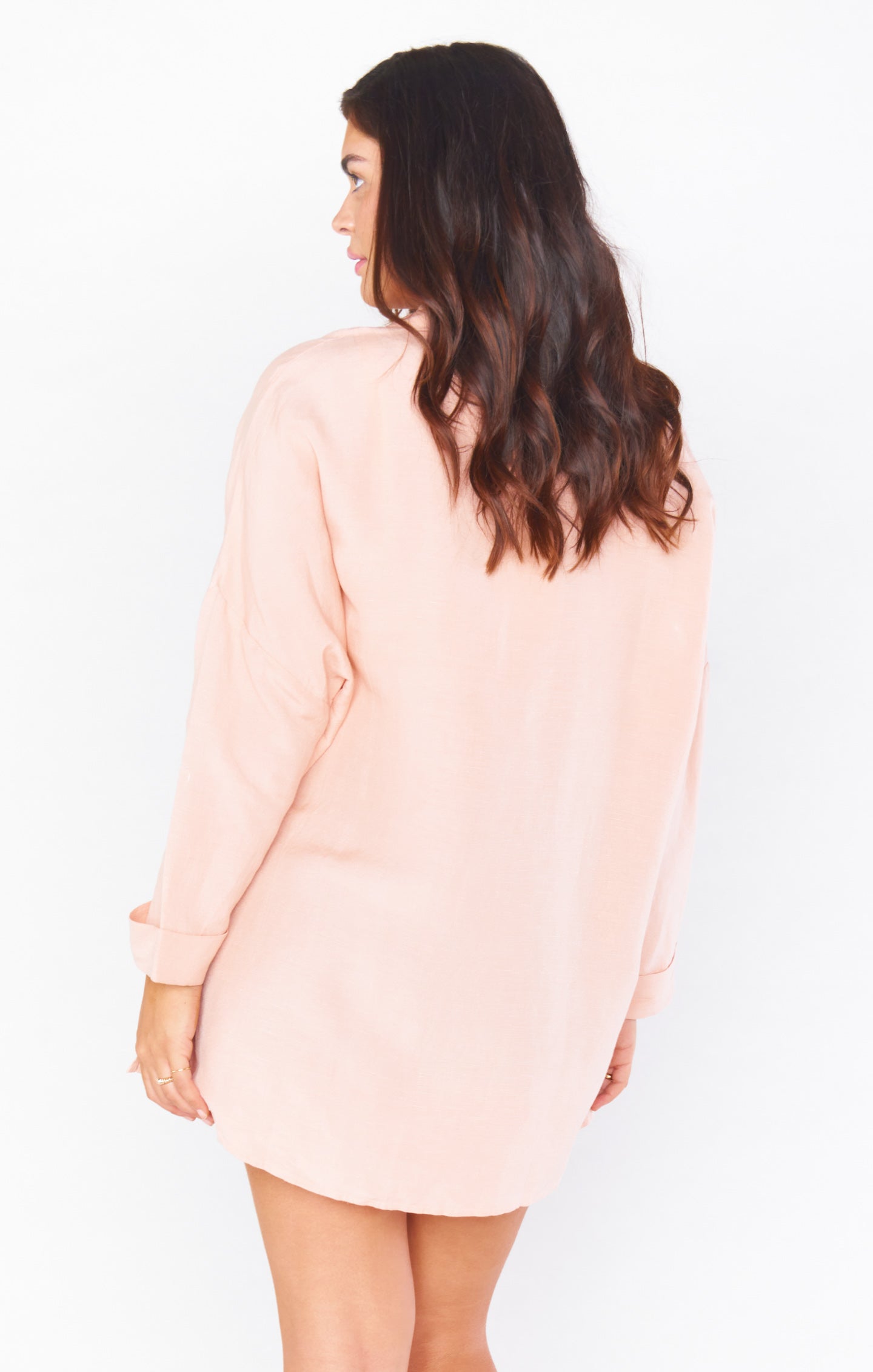 Johns Oversized Pink Linen Shirt - Breezy Button Down