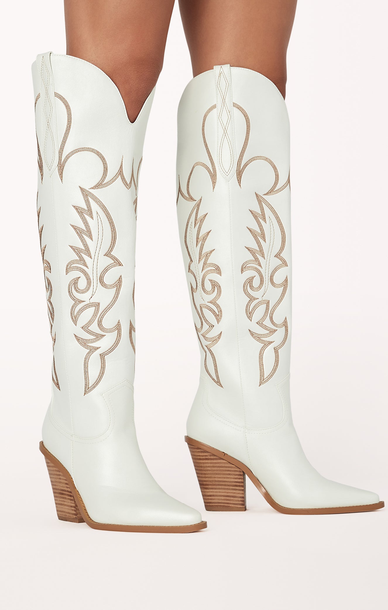 Billini Simone White Western Boots for Women | Festival Style