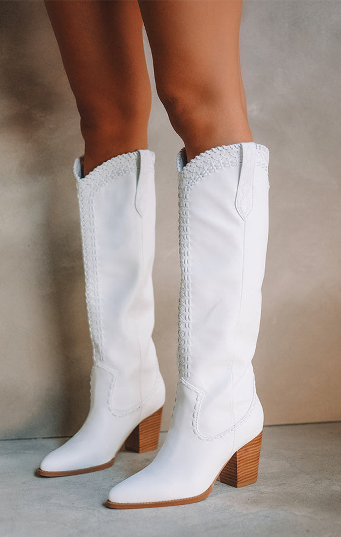 Billini Finley White Western Cowboy Boots for Women