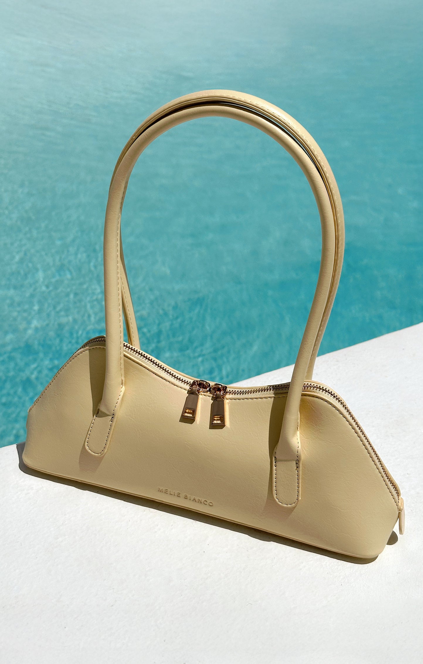 Melie Bianco Dakota Pale Yellow Shoulder Bag for Women