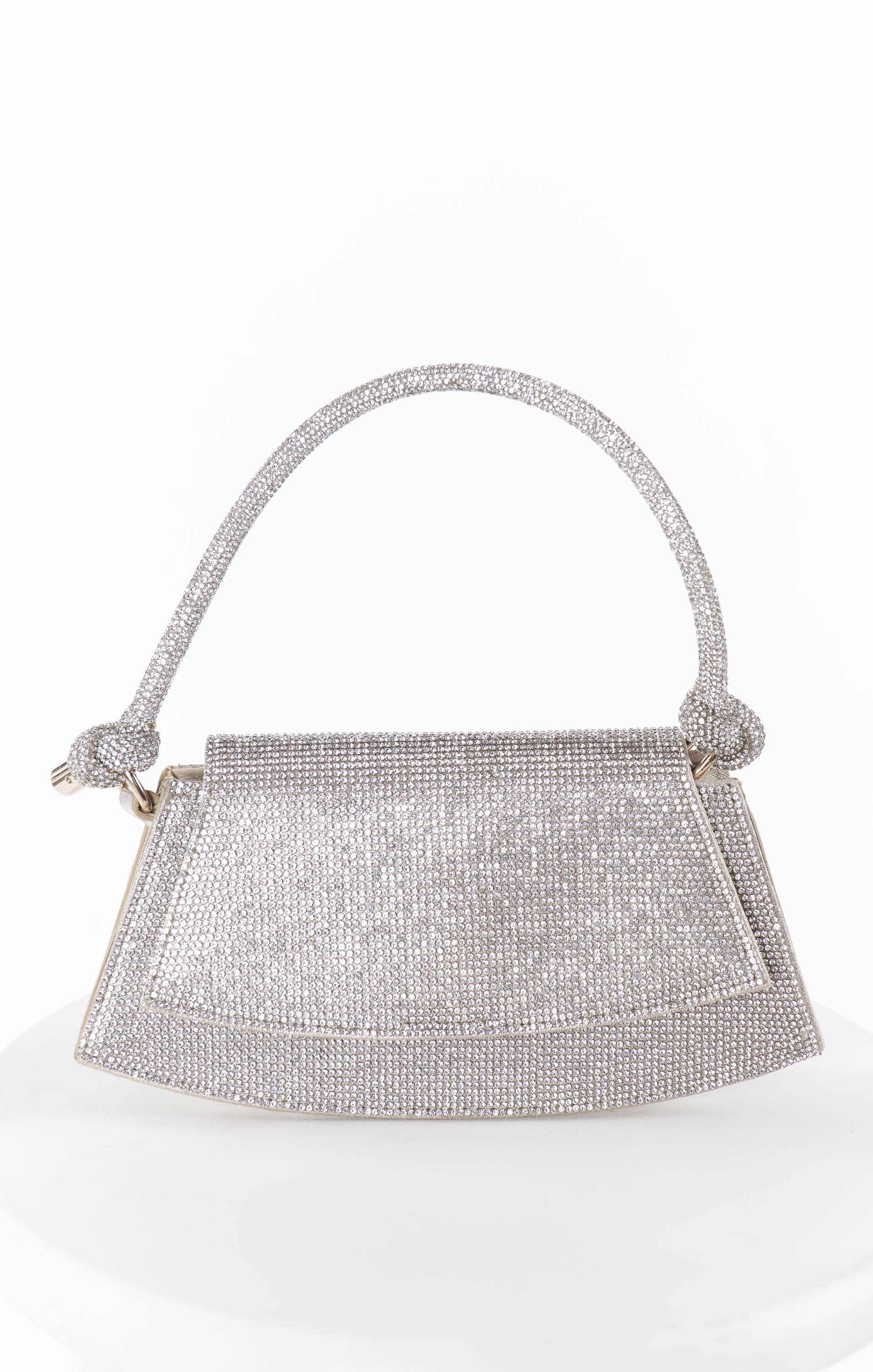 Riley Rhinestone Shoulder Bag - Silver & Gold Glam Clutch for Night Out