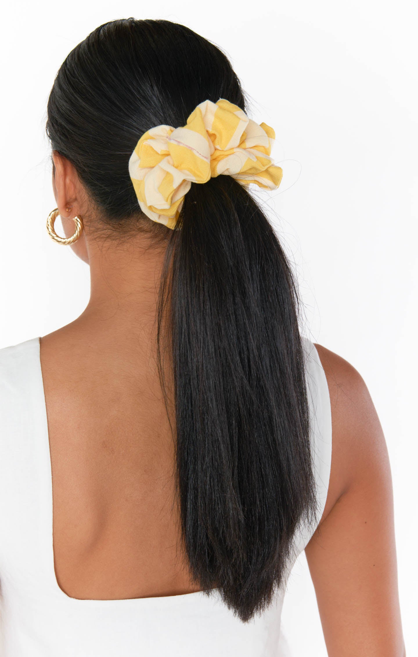 Sunny Stripe Oversized Scrunchie - Hair Accessory