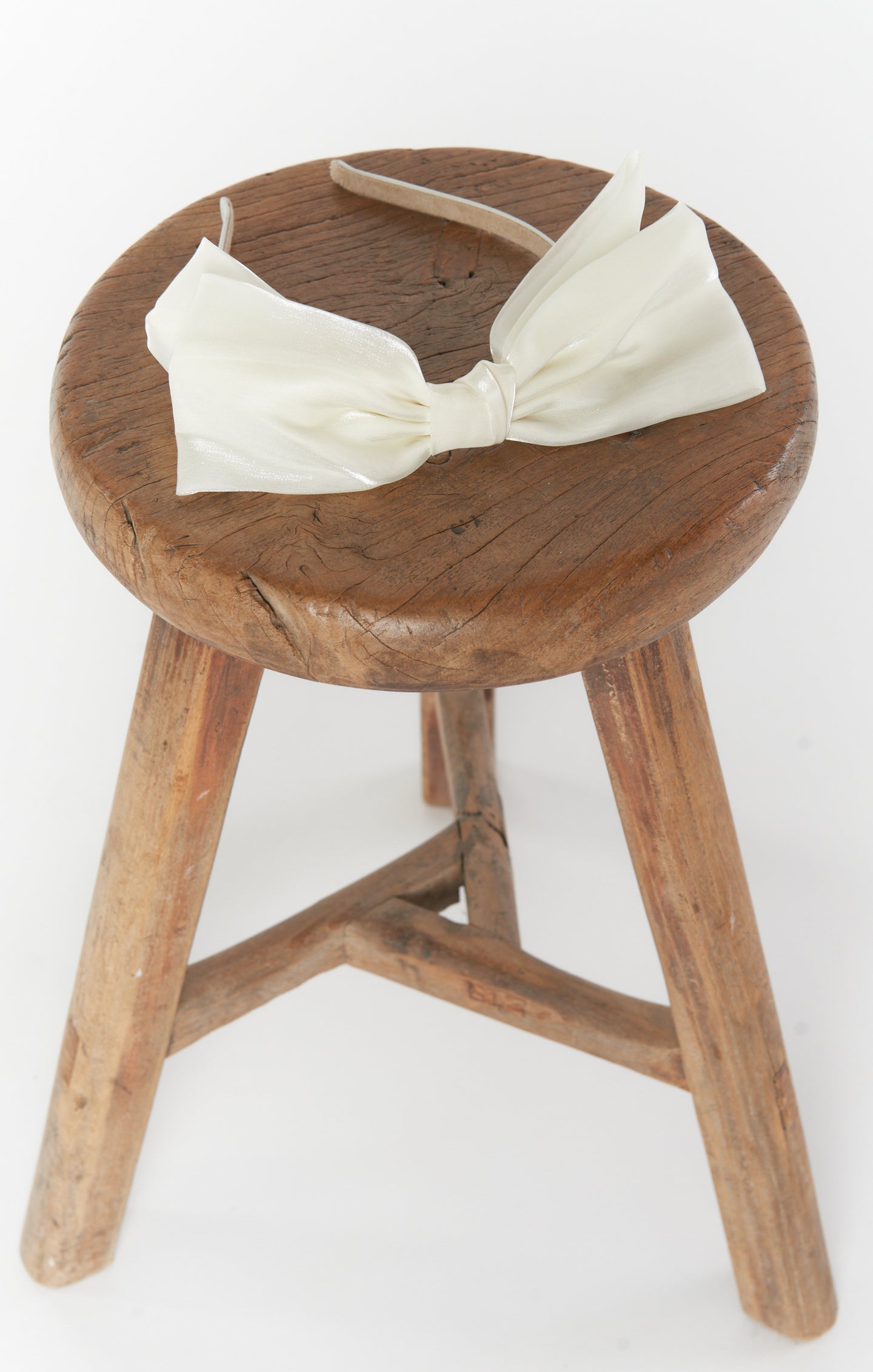 Ivory Bridal Hair Bow Headband for Weddings & Special Occasions