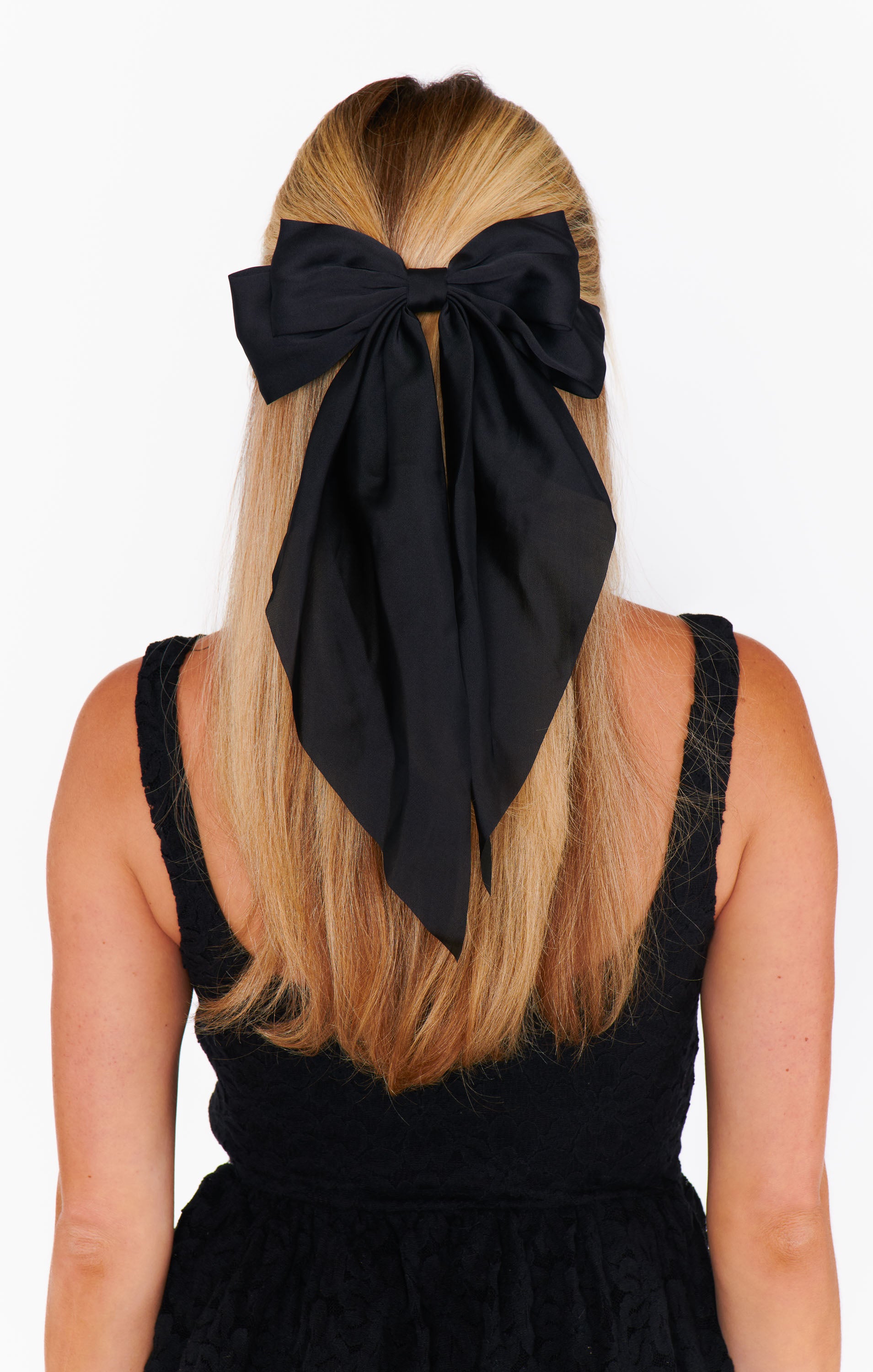 Black Hair Bow Clip - Darling Elegant Hair Accessory for Women